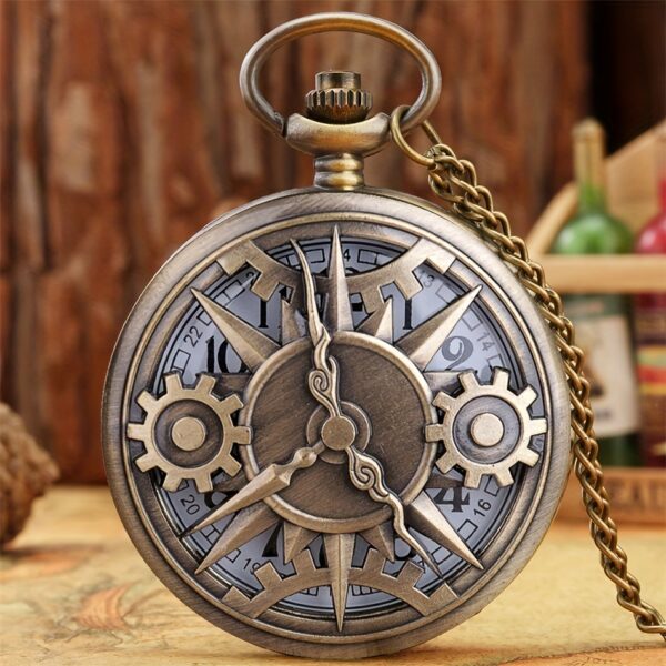 228a8249-7fa7-4c6e-8794-700f8e2b4ba5.jpg 1pc TOOP Vintage Bronze Pocket Watch for Men - Skeleton Gear Design, Steam-Inspired Necklace Chain, Quartz Movement, Round Alloy Case, Non-Waterproof, Cool & Handsome Style, Fashion Accessory, Classic Appearance, Detailed Craftsmanship