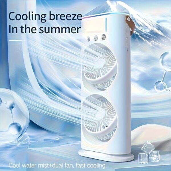 Efghong Portable Mist Cooling Fan - USB Powered, Indoor/Outdoor Use, Button Control, Multi-Component Design