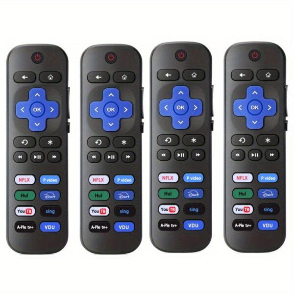 24c3206b86ad48ceadee95e2bd3737c3-goods.jpeg 1pc/2pcs/4pcs for Roku Remote Control, Infrared Connectivity, Battery Powered, Compatible with 18 Roku Devices, Easy Setup, No Battery Included