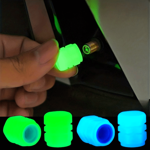 25624115cfb44fca842f6a8724683d82-goods.png 6-Pack Glow-in-the-Dark Valve Caps - Bright Neon Green Tire Decorations, Non-Slip Grip, Fit for Cars, Motorcycles, Bicycles - Night Riding Safety Accessories for Enhanced Visibility & Style, Motorcycle Customization, Eyecatching Design, Sturdy Construction, Bike Commuters