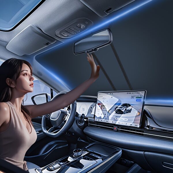 [Windproof Sunshade] New Car Front Window Sunshade Curtain | Titanium Alloy, Windproof Glass Insulation, Buckle Closure, Universal Fit - Ideal Gift for Driver 2025