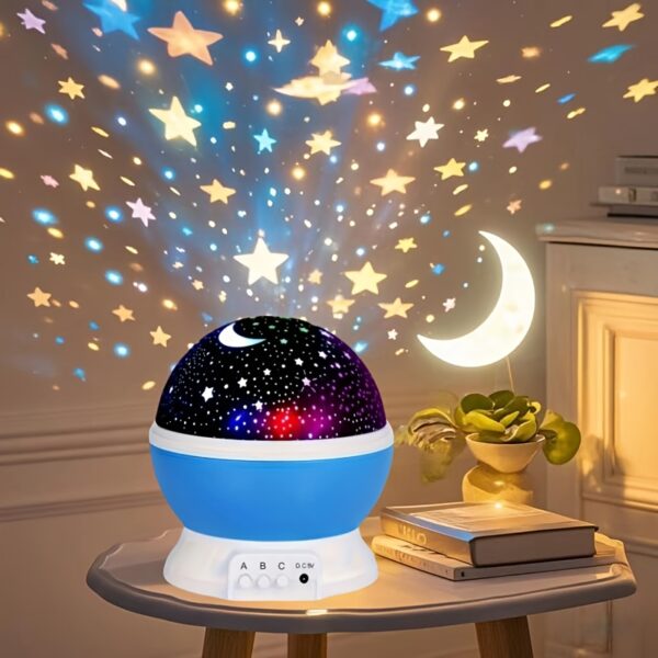 Starry Night Light Projector, 360 ° Rotatable Light Fixture with 9 Color Modes, Featuring Moon And Stars - USB Powered, 1 Dreamy Starry Light - Illuminates Romantic Bedrooms, Adding Brilliance to Festivals, Camping Adventures, And Parties