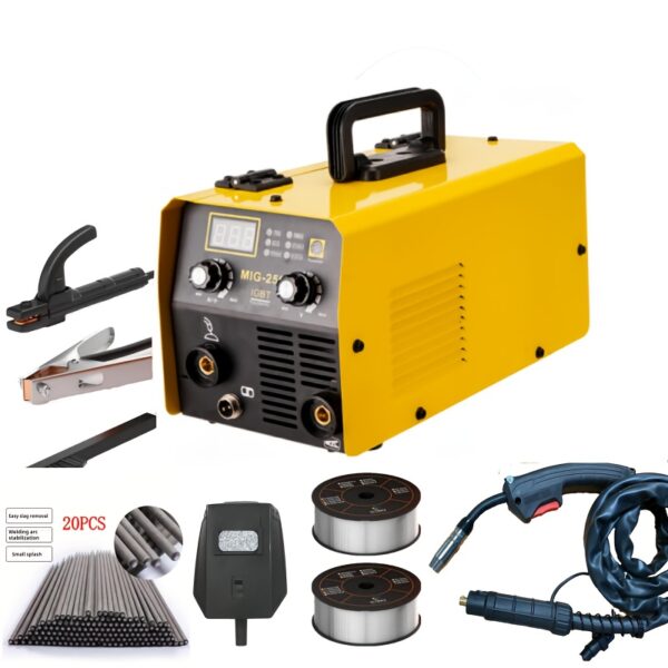 135A 110V MIG Welder, Suitable for Flux Cored Wire MIG/Lift TIG/Stick 3-in-1 IGBT Inverter LED Digital Display Gas Protection Welder, with Thermal Protection, Hot Start, Adjustable Arc Force, VRD And Anti-stick Functions