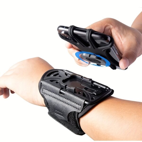 Wrist Mobile Phone Holder, Detachable, 360° Rotation, Suitable for iPhone 16/15/14/13/12/Pro/Pro Max/XS/XR/X/8/7/6/, 4.7-6.5 Inch Smartphones, with Keychain Mobile Phone Arm Band, Suitable for Fitness