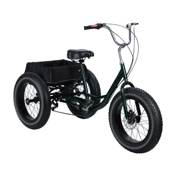 20 Inch Adult Tricycles, Elderly Assisted Vehicles, Snow Tire Tricycles, 7-speed Tricycles With Dual Disc Brakes, Elderly Tricycles, Business Tricycles With Wide Open Shopping Baskets, Non Electric