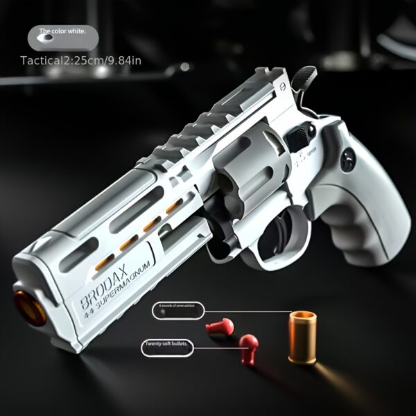 2025 New, Children's Toy Gun Revolver with Soft Bullet Semi-Automatic Pistol, Suitable for Boys and Girls, Holiday Gift for Kids