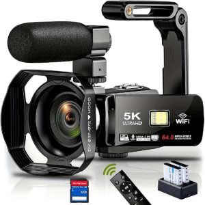 2b7e6358d6e42333aeeb0612725ebb0e_YJmW0k80jElfB.png DINGETU 5K Ultra 64MP + Video Camera with 32GB SD Card, WiFi, 18X Zoom, IR Night Vision, 3.0" Touch Screen, 24x Zoom with Dual Lens, Live Streaming, 64MP Photo, Compatible with Adobe Premiere Pro, - Camcorder for YouTube Vlogging, Recording, Ideal Gift for Photographers & Videographers, Cameras For Photography, Digital Cameras For Photography, Vlogging Equipment, Cameras For Photography High Quality
