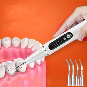 1pc Oral Model Cleaner, Tartar Removal, Tooth Cleaning with LED Light, Rechargeable, Tooth Rinsing, 5-speed Adjustment, Tooth Cleaner, Tooth Rinsing Device, Type-C Charging