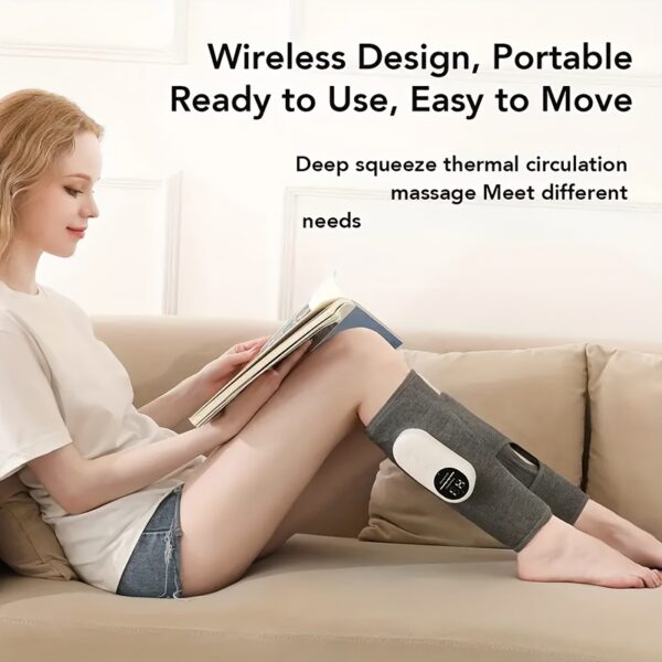 Leg Massager for Circular Calf Press, Air Compression Massager, 3 Intensities, Easy to Use, for Feet, Legs, Thighs And Knees, Cordless Leg Massager, Christmas, Mother'S Day And Father'S Day Gift.