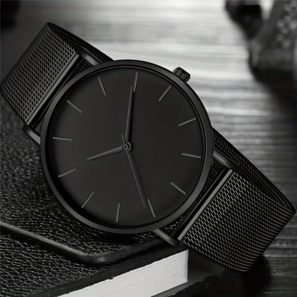 2d06dd06164f134343fa5de1b78321ec.jpg Simple Fashion Stainless Steel Mesh Band Quartz Wrist Watch