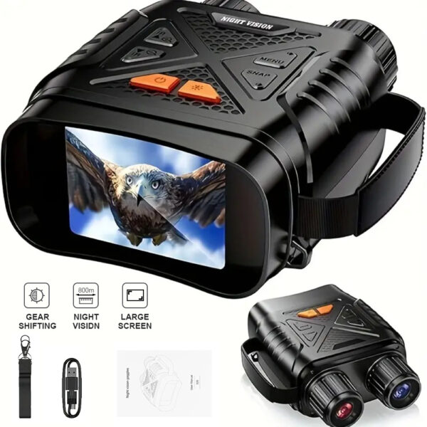 INSKAM Dual Tube Digital Night Vision, Night Vision Goggles, 2.8-inch Screen, USB/ Battery Dual-use, Convenient Handheld Night Vision Device, Suitable for Wildlife Observation, Outdoor Camping, Travel, And Farm Monitoring, Mens Gift