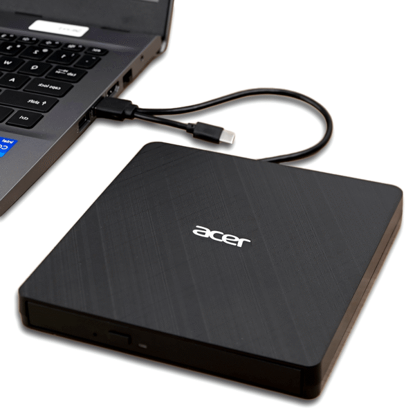 Acer External CD/DVD +/-RW Drive: USB 3.0 Type-C, High-Speed for Laptops & PCs Plug-and-Play Acer External DVD Player & Burner USB 3.0 Type-C +/-RW Compatible with Laptop PCs, Linux, And Windows 11/10/8/7