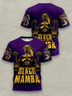 2f57c0ed-c9d0-45d7-be61-f9b9e3b426d2.jpg Men'S Black Mamba 3D Print T-Shirt - Casual Crew Neck, Stretchy Fabric, Regular Fit, Graphic Design with Snake & Skull Design, Casual Wear|Bold Graphic Tee|Comfortable Fit