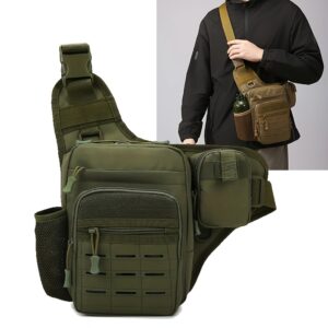 Casual Men'S Crossbody Bag - Multifunctional Sports Bag, Lightweight Chest Pack, Breathable And Durable, Outdoor Sports Waist Bag with a Zippered Back - B