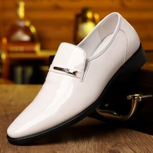 [Slip-On Men'S Formal Shoes] Men'S Slip-On Formal Shoes, Wear-Resistant Non-Slip Smart Casual Shoes