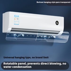 34269c64-7f7d-431b-b5eb-035363ae5113.jpg 1pc Wall-Mounted Air Conditioner with 360° Adjustable Deflector - No Electricity Needed, Energy-Saving Cooling Solution for Home and Office, Stylish White Design, Durable Plastic Structure