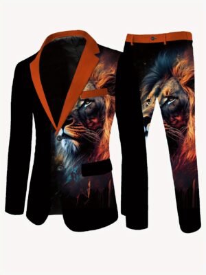 Suit + Trousers Men's Suit Set Casual High-end Non-iron Label Code Suit and Trouser Set