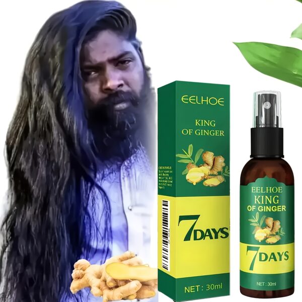 Two Bottles Of Ginger Essential Oil And Biotin Hair Care Essence, Suitable for All Hair Quality, 7-day Ginger Grass Scalp Massage Moisturizing Care, Perfect Gift for Men And Women On Valentine's Day And Mother's Day