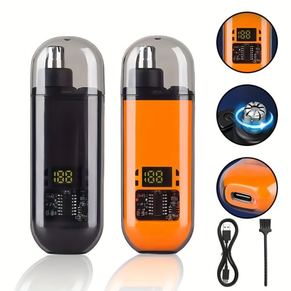 2PACKS Rechargeable Ear And Nose Hair Trimmer For Men Battery Operated - Compact, Portable Electric Clipper Nose Hair Remover Tool For Men Or Women, Nose Hair Removal Electric, Fast Charging Long-Lasting Battery, Ideal Gifts For Dad From Daughter/Son