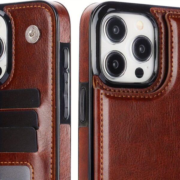 [Classic Revival] The Ultimate Soft Touch, A Multi-card And All-in-one Faux Leather Phone Case Suitable For IPhone 12, 13, 14, 15, And 16 Series. It Is The First Choice For Mature And Composed Business Professionals. It Is Safe, Stable, And Available In Black (the Most Popular Choice) And Brown.