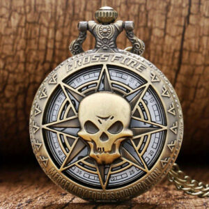 3b023dcbb27244b7984ef612402aa9bd-goods.jpeg 1pc Unique Classic Trend Steampunk Skull Design Quartz Pocket Watch, Unique and Innovative Design Accessory for Parties, Vacations and Dates, A Gift for Halloween, New Year, Christmas and Birthdays, Best for Christmas