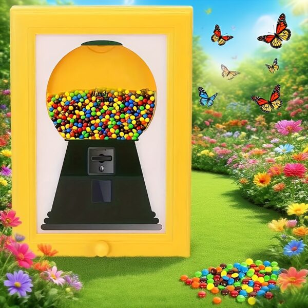 A Square Photo Frame Designed To Hang On The Wall With A Candy Dispenser Is Perfect For Showcasing Photos While Providing Easy Access To Candy, Nuts And Pet Treats.