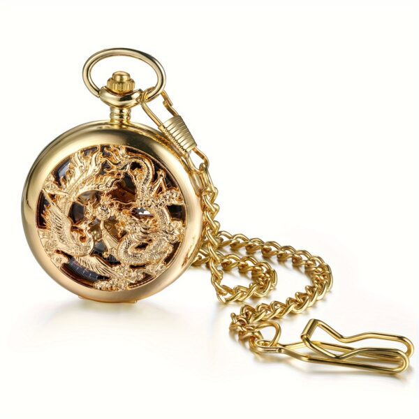 Men's ntique Pocket Watch - Mechanical Movement Golden-Tone Roman Numeral with Skeleton Hands, Chain Bracelet-like Case & Hand-Winding Mechanism - Vintage Pocket Watch for Men, Collector's Luxury ccessory (No /), Traditional Watch, Mid Century Modern Watch, Fashion Watch Vintage, Vintage Fashion Watch, Watch Traditional, Traditional Watch For Women, Vintage Analog Watch, Stylish Bohemian Watch, Classic Dress Watch, Traditional Analogue Watch For Women, Vintage Watch Pretty,