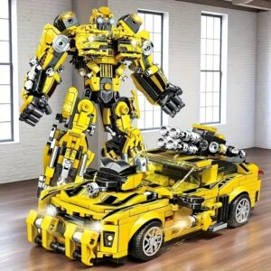 [1800pcs ABS Building Blocks] 1800pcs ABS Building Blocks, 2-in-1 Transformable Car Model Set | Durable and Stylish Display Structure | Ideal Gift for Christmas/Halloween/Thanksgiving
