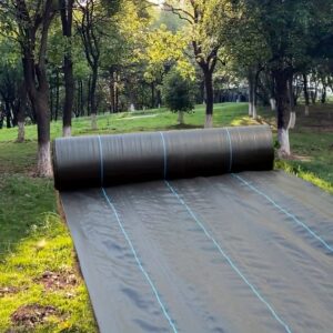 1-Roll Heavy-Duty Landscape Weed Barrier Landscape Cloth - Large 2.62x49.2ft Weed Suppressant Sheet, Durable Garden Groundcover for Weed Prevention, Soil Erosion Control, Driveways, Pathways, Flower Beds - Easy Installation Outdoor Yard Mat, Smooth Texture Cloth, Agricultural Fabric, Professionalgrade Mat, Reinforced Construction, Driveway Mat, Property Maintenance