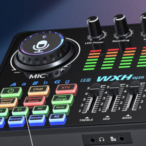 400efbac4ff04de5ba8221fb59d082b3-goods.jpeg FF Bonfires DJ20 Sound Card with Rechargeable Battery, USB Charging, 36V Max Voltage, Live Streaming & Recording Effects, Compact Design for DJs, Musicians, and Home Studios, DJ Equipment, Studio Sound Card, Professional Audio Interface, Durable Audio Interface