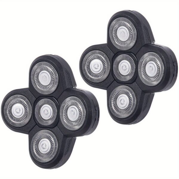 2PCS Shaver Blade Heads Shaver Replacement for Electric Razor Shaving Bald Tool, Head and Face Electric Razor Shaver Head 5 Head Shaver Heads,