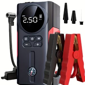 Portable Car Starter, Peak Battery Jumper Starter Portable, Car Battery Jumper Box, 12V Portable Starter for 8.0L Gasoline And 7.0L Diesel Cars