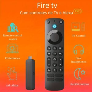 [Streaming Accessory] Alexa Voice Remote Pro - Compatible with Stick Series Devices, Backlit Buttons, 4K Streaming/TV Controls, Home Theater & Entertainment | Ergonomic Design for Smart Homes