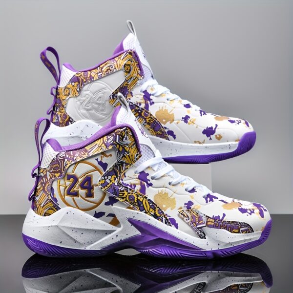 Men's High-Top Basketball Sneakers - Comfortable, Non-Slip, Durable Lace-Up Sneakers for All Seasons