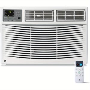 8, 000 Btu Window Air Conditioner, Cools Up to 350 Sq. Ft with Cooling, 3 Fan Speed, Window-Mounted Room Ac Window Unit with Remote, Easy Install Kit for Home