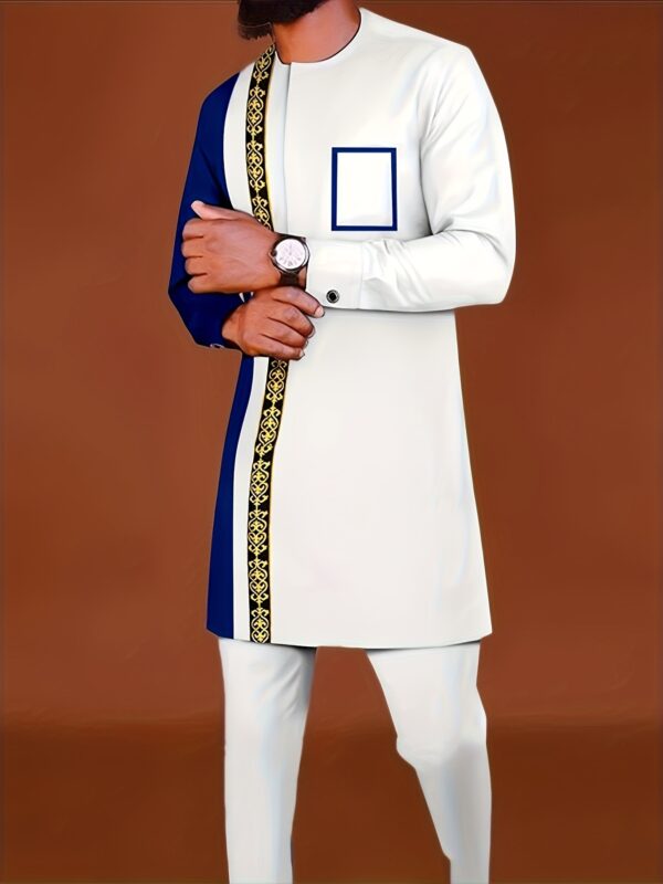 42231dfc-36d6-488c-bc76-c0b0f95ca056.jpg Men'S Casual Long-sleeved Two-piece Suit Mid-length Top And Trousers