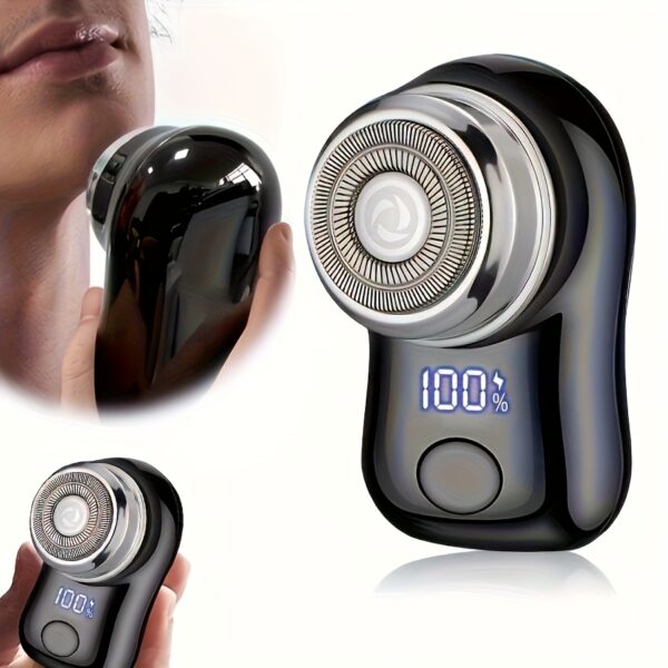 427bc3fd-6c9e-462d-b133-40ba99d446d6.jpg 1pc USB Rechargeable Men'S Electric Shaver, Fast Charging, Stainless Steel Spiral Blade, 30-45 Minutes Working Time, Non-Washable - Good for Travel And Gifts, Blue/Black