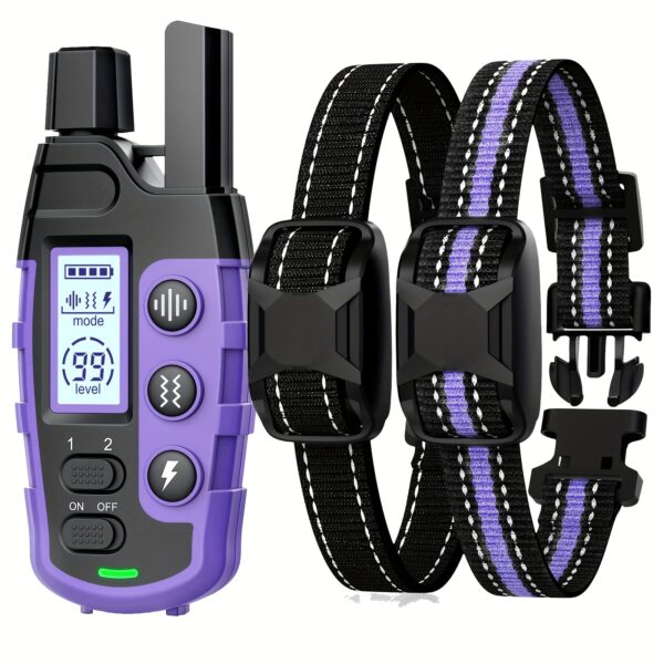 3300ft Long Range Dog Training Collar with Remote - Electric Shock, Vibration, Sound Modes,, Rechargeable, LCD Screen, Design, Compatible with Small to Large Dogs (5-150lbs) - Heavy-Duty Nylon Strap, 360ft Range, Bark Control, Recall Training, Behavior Correction - Ideal for Obedience, Hunting, - Compatible with Smartphones/Tablets via -C, Shock Collar For Dogs, Dog Collar Shock, Training Dog Collar, Dog Training Collar With Shock, Dog Training Shock Collar
