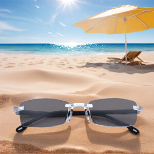 Smart Glasses with Auto Focus & Zoom - Anti-Blue Light Computer/Ereading Glasses, Auto Near/Far Vision Correction, Lightweight Modern Frames for Digital Screens, Driving, - Compatible with Smartphones/Tablets/Laptops - Men & Women, Screen Time Eyewear, Stylish Frames, Premium Lenses, Vision Support, Office Workers