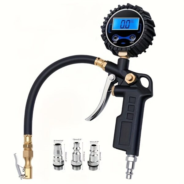 Digital Tire Inflator With Pressure Gauge Air Chuck For Truck/Car/Bike-200PSI