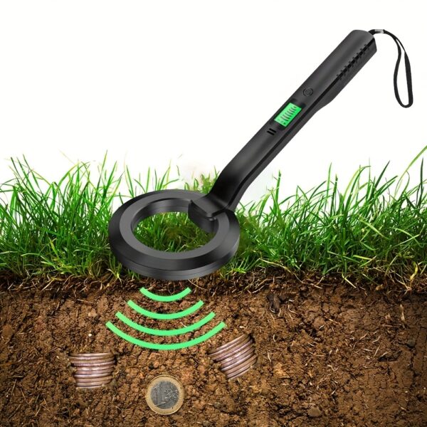 [Portable Metal Detector] PCMOS Portable Metal Detector | 360° Swivel Coil, LCD Alarm, Handheld Battery-Powered, Lightweight Durable Design, Comfortable Grip Handle, Safety Inspection Tool, Compact Scanner, Reliable Construction for Outdoor Use, Security Checks, Golden Prospecting, Treasure Hunting