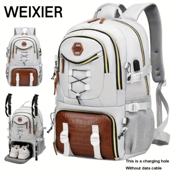[Stylish Backpack] WEIXIER Multifunctional Men's Fashion Backpack | Laptop-Friendly, Stylish Casual Shoulder Bag with Multiple Pockets and Large Capacity, Perfect for Students, Work, School, Travel, Ideal Gift for Friends and Family, Holiday Birthday Present