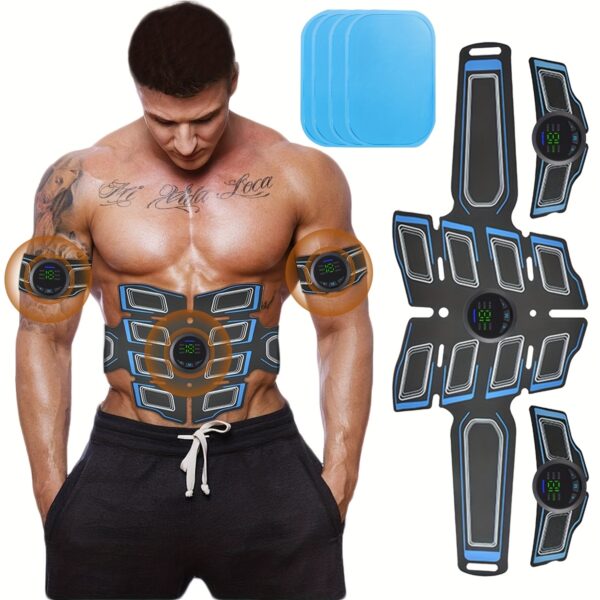 4736c11b-b781-4789-81e7-4d9f84bac1d3.jpg EMS Fitness Massage Belt, EMS Muscle Training Stimulator, EMS Low Frequency Physiotherapy Instrument, 6 Modes Of 18 Intensity Levels Of Rechargeable Massager, Christmas Gift, Muscle Massager, Multifunctional Body Massage, Massager for Body, Body Massager, Physical, Sports, Ergonomic Belt, Portable Massager, Premium Build, Durable Construction, Electrotherapy Device, Physical Therapists, Gym Users