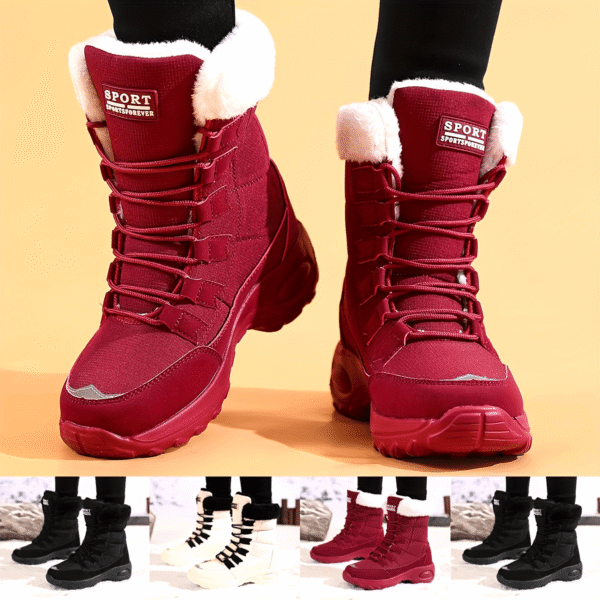 4910bc3712ad714d8d462c607cc23b4f_xYmyYUIHrM4Zm.png Mr.Modars Women's Burgundy Winter Snow Boots with Plush Corduroy & PU/Rubber Sole - Round Toe, Lace-Up nkle Boots for Ice, Snow, Cold Weather - Cozy Corduroy Collar, European Style (vailable in Burgundy//Black/White), Winter Boots For Women, Ladies Winter Boots, Mens Winter Boots, Botas De Invierno Para Mujer, Bottes De Neige, Bottes Hiver, Bottes De Neige Femme, Fluffy Boots, Womans Winter Boots, Snowboots, Women Snow Boots, Woman Winter Boots, Womens Boots Winter, Winter
