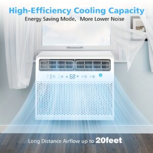 12, 000 BTU ASHARE U Shaped Air Conditioners Window Unit with Remote Control, Cool/ Dehumidifier/ Fan, Energy Saving, 3 Speed Cools up to 550 Sq