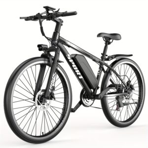 700W Classic Electric Mountain Bike-G28, 48V 10.5A Ultra-long Range, Exercise Partner, 26 "pneumatic Tires -7 Speed, Suitable For Off-roading, Unisex, With Additional Mudguards And Lock, Equipped With A Powerful Lighting System