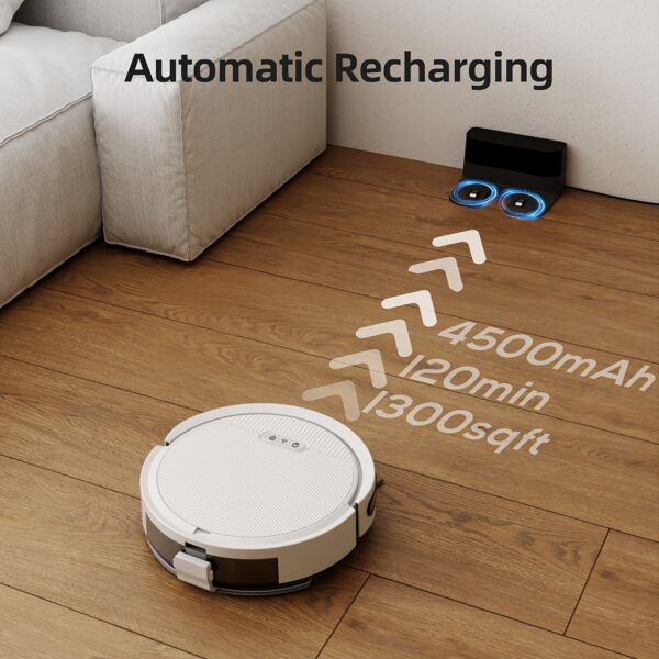 Robotic Vacuum Cleaner And Mop Combo, 5000PA Strong Suction, Multiple Cleaning Modes, 2in 1 Robot Vacuum Cleaner, APP/Remote/Alexa Voice Control, Automatic Self-Charging, Ideal for Pet Hair, Hard Floor And Low-Pile Carpet, Robotic Vacuum Cleaner And Mop, Vacuum Cleaner Cordless, Robotic Floor Cleaner, Vacuum Mop, Smart Home Cleaning, Pet Hair Removal, Modern Vacuum, Spacesaving Appliance, Highperformance Motor, Efficient Suction, Selfcharging Robot, Appcontrolled Vacuum, Automatic