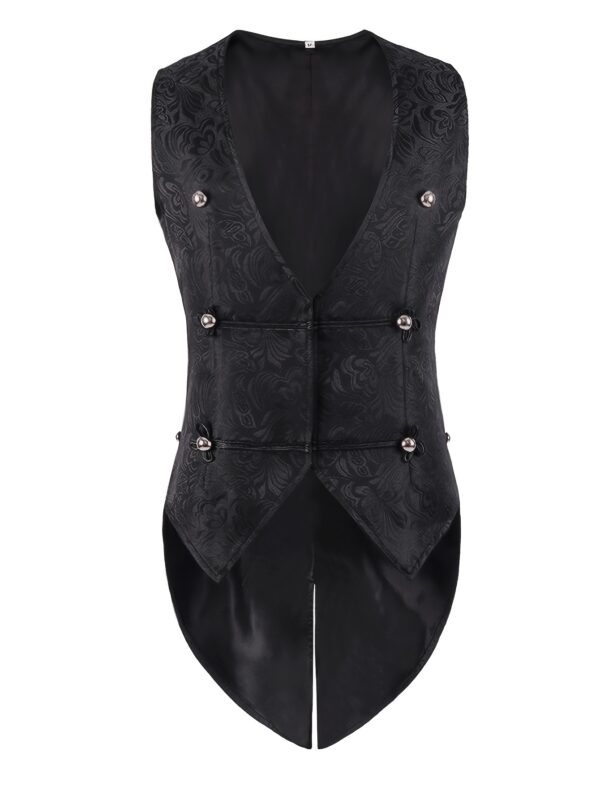 New Men's Medieval Clothing Vintage Gothic Long Dress Vest