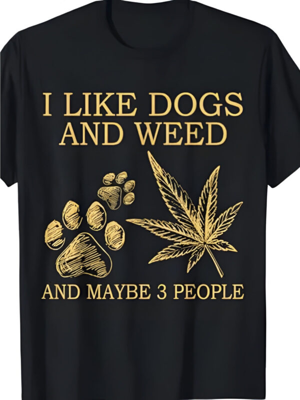 4aa4559daa544160942ad0f7fa43a810-goods.jpeg Men'S Y2K Streetwear T-Shirt - "I Like Dogs and Weed" Graphic Tee with Paw Prints & Leaf Design, Lightweight All-Season Casual Shirt for Gym, Outdoor, Casual Attire - Funny Pet Lover & Cannabis Culture Apparel, Dog Tshirt, Outdoor Clothing, Bold Text Design, Durable Print Quality, Gym Outfit, Retro Fashion, Breathable Material, Short Sleeve Top, Street Style Lovers