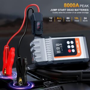 4b1b6de1-811d-4dd8-b676-02db8a8c69ee.jpg 2025 Newest 8000A Peak Portable Car Jump Starter With Air Compressor, 150PSI Digital Tire Inflator, LED Emergency, USB Input/output, In Snow, Desert, Off-Grid 12V Emergency Car Starter Accessories Tools For Trucks, ATVs & Heavy Duty Vehicles